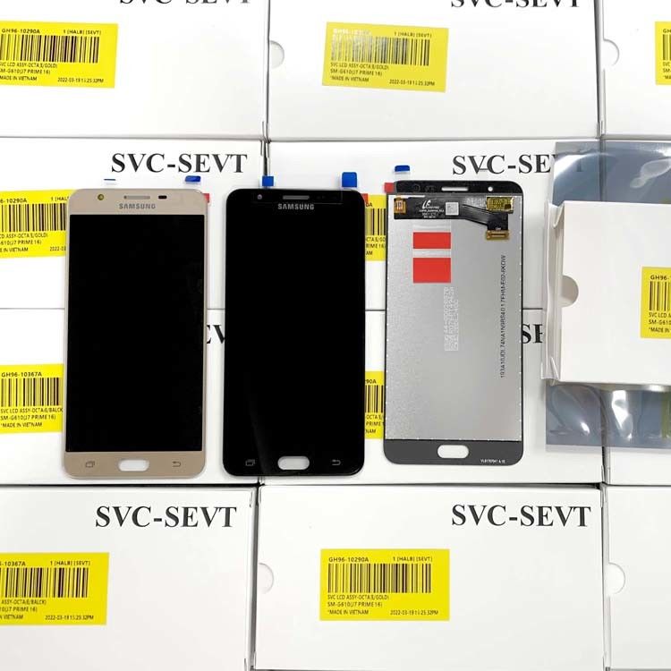 공장 LCD 터치 스크린 판타라  J7 프라임 폰 디스플레이 갤럭시 G610 100% 오리지널 새 서비스 팩 LCDS