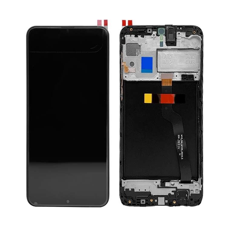 삼성전자 M10 휴대전화 터치 스크린 디스플레이용 프레임과 함께 M10 LCD 갤럭시 M105 오리지널 서비스 팩 LCDS 판탈라