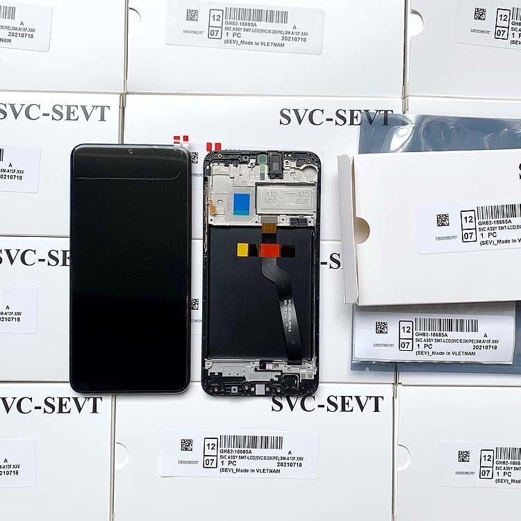 삼성전자 M10 휴대전화 터치 스크린 디스플레이용 프레임과 함께 M10 LCD 갤럭시 M105 오리지널 서비스 팩 LCDS 판탈라