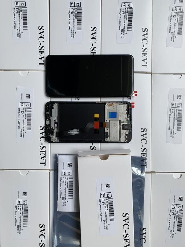삼성전자 M10 휴대전화 터치 스크린 디스플레이용 프레임과 함께 M10 LCD 갤럭시 M105 오리지널 서비스 팩 LCDS 판탈라