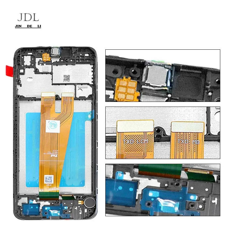 A045 LCD 화면 프레임과 함께 삼성 a045 휴대 전화 터치 판타라 갤럭시 A04 오리지널 서비스 팩 LCDS