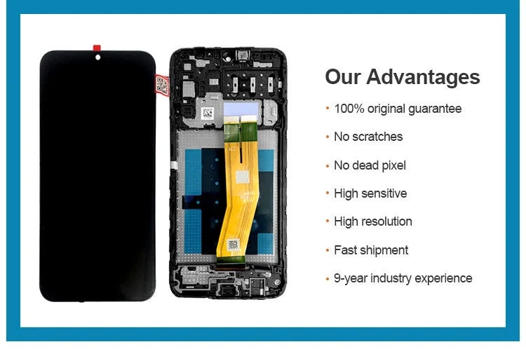 A14 4G LCD Frame For  A145P 모바일 폰 터치 판타라 갤럭시 A145R 서비스 팩 LCDS 화면 디스플레이