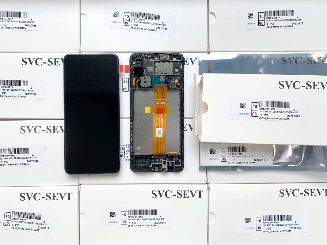 A12/A125 원본 서비스 팩 삼성 갤럭시 a04e LCD 디스플레이를 위한 프레임 없는 LCD 공장 직판 판매