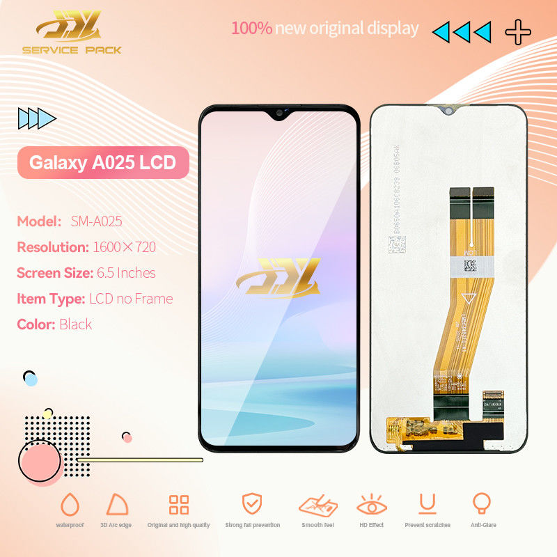 블랙 컬러 LCD 디스플레이 교체 MOQ A02S 모델 모바일 스크린에 5 PC